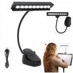 LED lamp nootidele, raamatutele klambriga, laetav, juhtmevaba, 2 režiimi