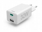 Mini 32w Pd Qc laadija, 1x Usb-c, 1x Usb-a, valge