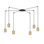 Emibig ripplamp Traker 6, must/kuldne