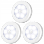 3x Led &ouml;&ouml;valgusti Pir liikumisanduriga, akutoitega