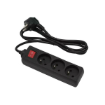 Maandusega ja kaitsel&uuml;litiga pikendusjuhe, must, 3 pistikupesa, 5 m, OMY 3x1, Elgotech EPS-305W-2