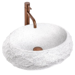 Kraanikaus REA Mika Cloudy Valge, Kiviefekt 50x38x15cm