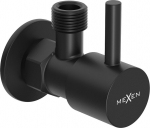 Mexen R1 nurgakraan segistile 1/2"x3/8", must - 79970-70, Mexen R1 kampinis vožtuvas mai&scaron;ytuvui 1/2"x3/8", juodas - 79970-70