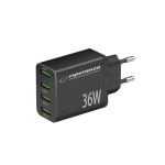Esperanza 36w v&otilde;rgulaadija, 4x Usb-a, Qc 3.0