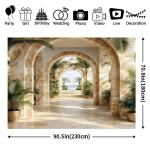 Vintage Maroko Arhitektuur Pol&uuml;ester Taust Pickify, 180*230cm/70.8&times;90.5inch