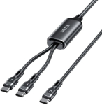 Unitek 2w1 Usb-c Pd 100w silikoonkaabel, 1,8m