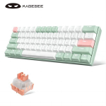 60% Mechaninė Žaidimų Klaviatūra Su Tylimais Plok&scaron;telėmis, Mini RGB Kl, hehuaA/Orange Cat jungiklis