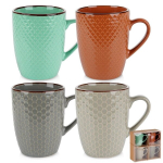 VILDE dekoratiivsed keraamilised kruusid kohvi- ja teekomplektile 400 ml 4 tk.