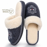 Nowo&reg; naiste talvised lambavillaga soojustatud sussid, must