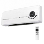 Seinale kinnitatav puhur-radiaator, 2000 W, kaugjuhtimispuldiga, valge