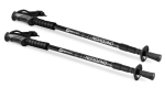 Reguleeritavad alumiiniumist matkakepid amortisatsiooniga, 65&ndash;135 cm, 2 tk, mustad