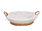 Gerimport ovaalne sangadega korv, 37x26x9 cm, pruun