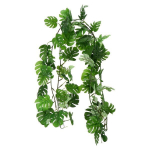 Kunstlik Monstera Leaf Vine modelleeritud roheline lehtede sisekujundus seinalagede jaoks roheline, 175x14 cm