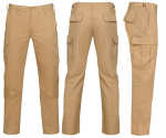 S&otilde;jav&auml;ep&uuml;ksid Mil-Tec Teesar BDU Slim Fit RipStop &ndash; taktikalised cargo-p&uuml;ksid, 100% puuvill, Khaki