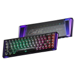 DAREU COOL68 60% juhtmevaba m&auml;nguklaviatuur RGB-valgustusega, must, l&auml;bipaistev versioon