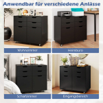 Liikuva sahtliga kapp, 73x40x64.5 cm, Must