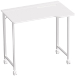 T&ouml;&ouml;laud kokkupandav, nurgalaud, 80 &times; 52 cm, tahvelarvutihoidikuga, valge