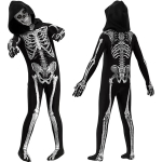 Kost&uuml;&uuml;m Halloweeni Skelet Laste Kombinesoon 160 cm