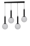 Opviq ripplamp 9057-6, must/valge