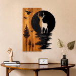 Asir riputatav dekoratsioon Deer and Moon, 58 cm
