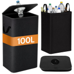 Korduvkasutatav pudelite konteiner KRUMAD, 100 l, Oxford 600D, 44x33x70 cm