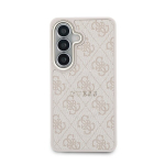 Telefoni&uuml;mbris Guess PU Leather 4G Gold Frame Magnetic Samsung S942 S26 roosa