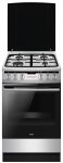 Amica 57GEH3.33HZpTaDA(Xx) PIZZA pliit, 600mm, 500mm, 850mm, gaasipliit, 4 p&otilde;letit, 65L, 10 funktsiooni, 3100W, A
