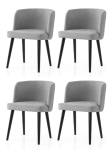 4-osaline s&ouml;&ouml;gitoolide komplekt Soft - 4112, must/hall, Tool, pehme - 4112 V4, 57x81x57 cm, p&ouml;&ouml;k