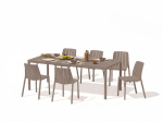 7-osaline aiam&ouml;&ouml;blikomplekt Tiberina Bistrot/Tevere, laud 147&ndash;211 cm, Tortora