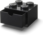 all_brands Storage box with drawer, black