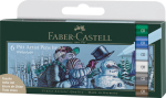 Pitt Artist Pen Winter B 6tk - Faber Castell, Pintsel-pliiats Faber-Castell Pitt Artist Pen talv 6-v&auml;rvi