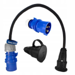 Adapter Cee H07rn-f 3x2,5mm&sup2;, 0,5m, Ip44, 16a, K&auml;mping