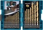 Makita puurekomplekt HSS-Tin B-67795, 19 tk, puuri l&auml;bim&otilde;&otilde;t 1.5-10mm, sobib metallile