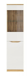 Vitriin Nuis, 197,5x50x39,5 cm, tamm/valge