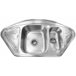 Roostevabast terasest valamu U10255F SATIN sifooniga