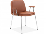2 tooli komplekt k&auml;etugedega Notio Living Heino, pruun/kroom