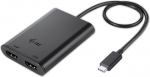 Videoadapter - I-TEC - USB-C 2x HDMI - 4K Ultra HD - 30Hz - &Uuml;hilduv Thunderbolt 3