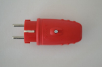N&L kummist pistik maandusega punane IP44