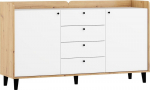 Kummut Meblocross Dolce Dol-06 2D4S, pruun/valge