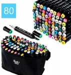 Kahepoolsed sketch markerid-viltpliiatsid Decoartlt , 80 tk