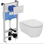 Seinale paigaldatav WC-poti komplekt Ideal Standard