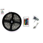 LED-riba valgus Avide RGB 5050 kaugjuhtimispuldiga IP20, 3m