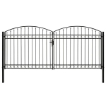 kahepoolne kumera &uuml;laosaga aiav&auml;rav, teras, 400 x 200 cm, must, vidaXL, Juoda