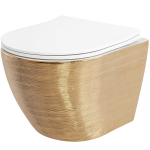 Tualettpott REA Carlo Flat, Brush Gold