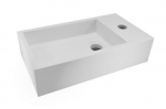 V&auml;ike ristk&uuml;likukujuline komposiitmaterjalist valamu 40x22cm MARIA Solid Surface, valge, V&auml;ike ristk&uuml;likukujuline komposiitmaterjalist valamu 40x22cm MARIA Solid Surface, valge