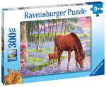 Ravensburger: XXL 300EL puzzle. - hobused p&auml;ikeseloojangul