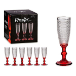 &Scaron;ampanja klaas Punktid Punane Kristall (18 cl) (1 uds)