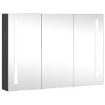 vidaXL LEDiga vannitoa peegelkapp, 89 x 14 x 62 cm, Hall