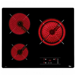 Plaat vitrokeraamiline TEKA TB6310 - 60 cm - Must - 3 k&uuml;psetamisala