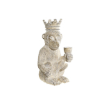 Dekoratiivne figuriin - Valge - Troopiline ahv - Vaik - 16x15x30 cm - Kaasaegne disain